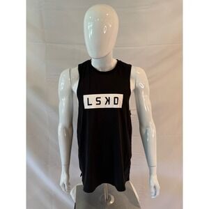 LSKD Training Tank Top Sleeveless Gym Workout Fitness Black‎ Mens Size M